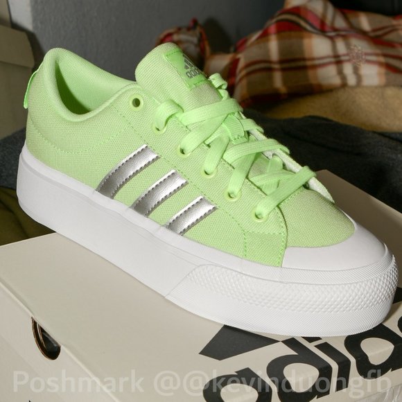 adidas Shoes - adidas Women Platform shoes . Green/silver